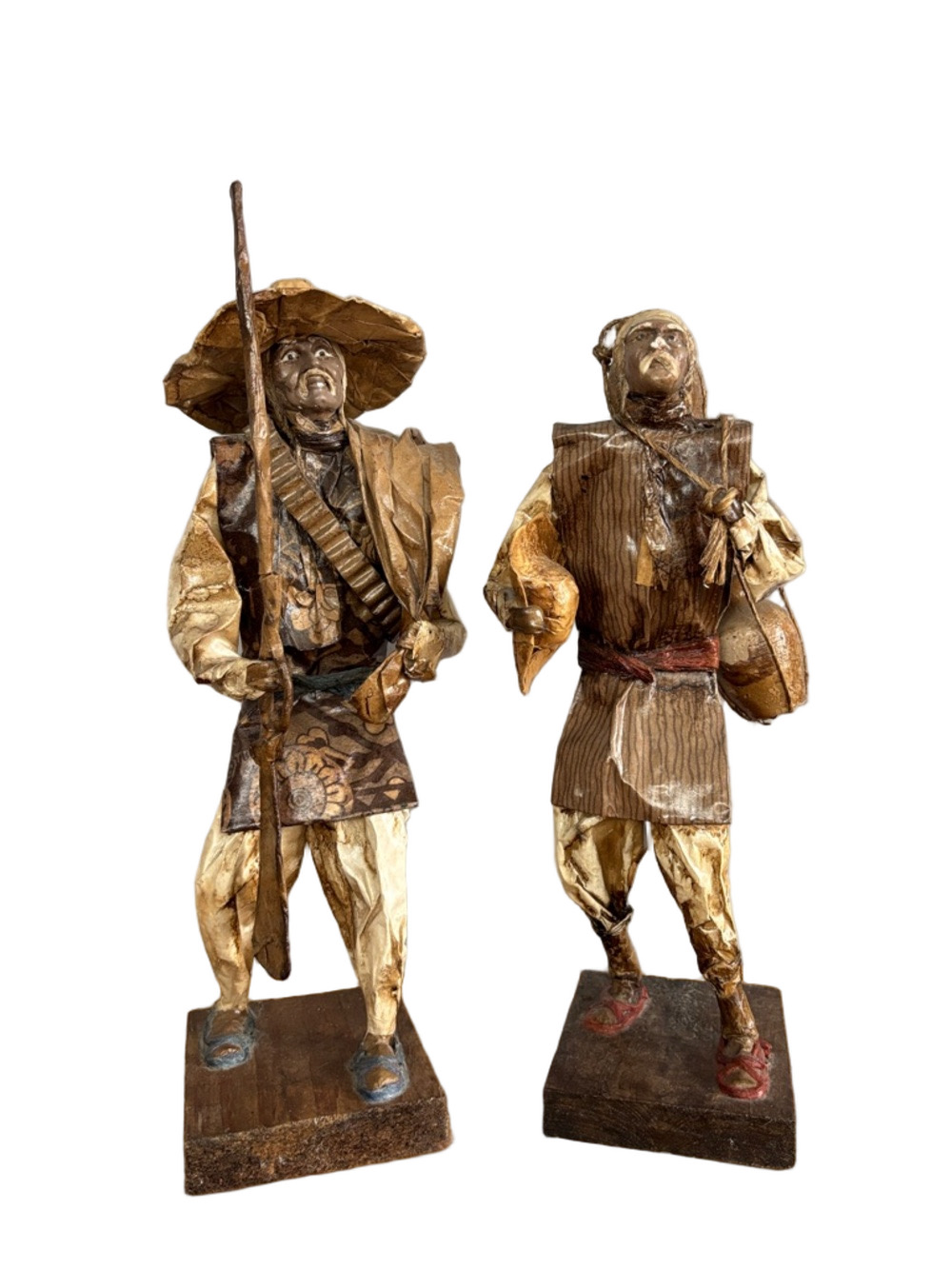 Vintage Handcrafted Xalisco Mexican Folk Art Figurines EB Mexico Paper Mache